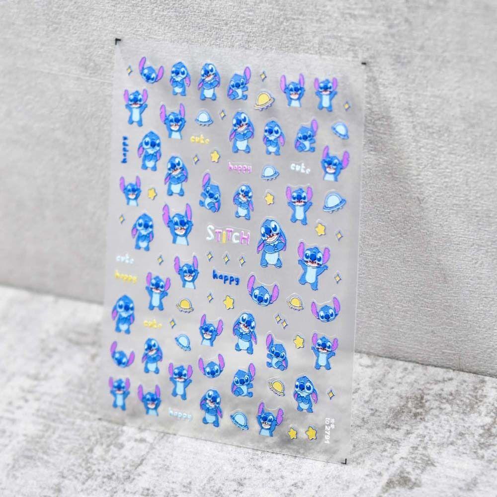 Mxbeauty Kartun Stiker Kuku Wanita Perekat Diri Hewan Stitch Tulip Kelinci Nail Stickers