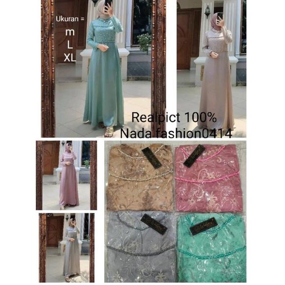 TERBAIK Gamis Tiara Dress / Gamis Dress Pesta Kondangan Lebaran