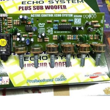 ► Kit tone control stereo mic echo subwoofer karaoke ➵