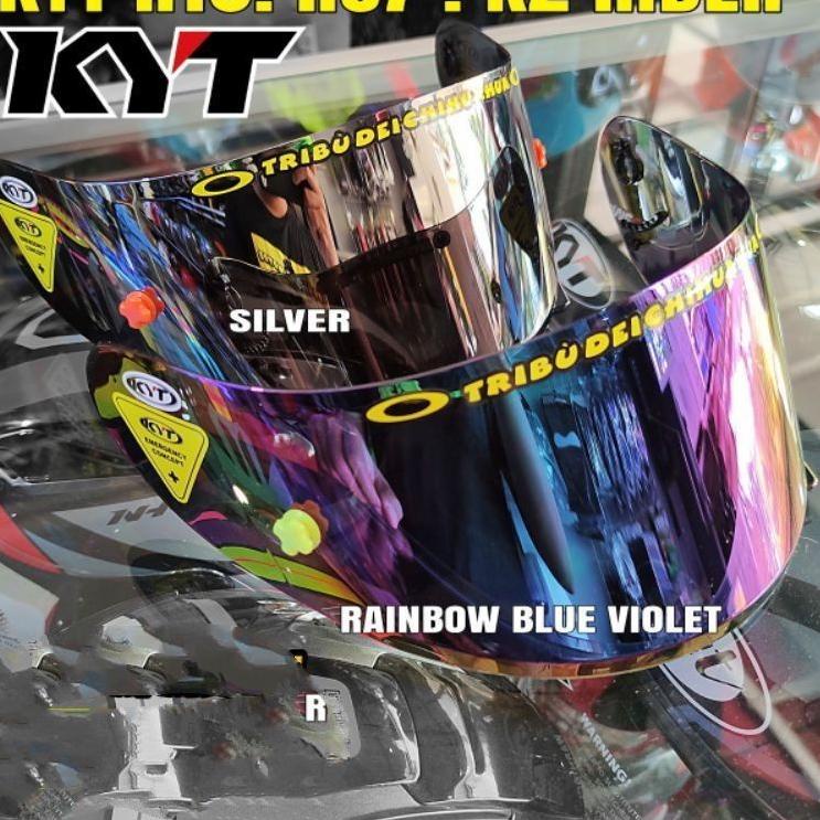 Super Promosi KACA FLAT VISOR HELM KYT R10 RC7 K2 RIDER IRIDIUM