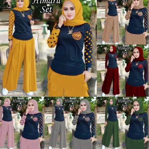 HARGA TERMURAH SETELAN HIMARU KULOT / SETELAN KULOT / CELANA KULOT SET / KULOT HIMARU SET