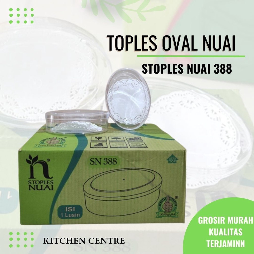 Toples Nuai Oval 250 gr Toples Kue Kering Toples Nuai Toples Kue Murah Lusinan