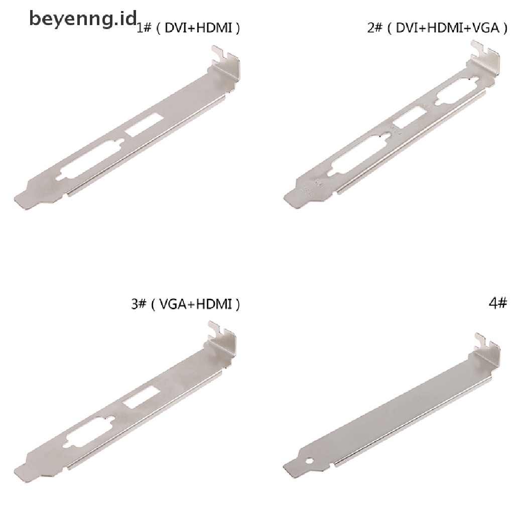 Beyen 1Pc Adaptor Profil Tinggi 12cm HDMI DVI VGA Port Untuk Konektor Kartu Video ID