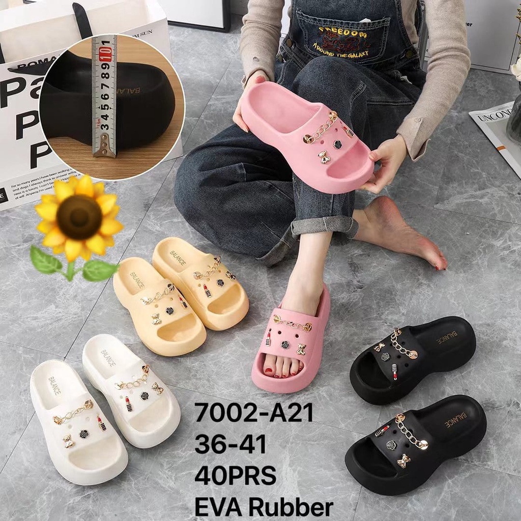 Sandal Karet Jelly Wedges Wanita import Model Terbaru Original Kekinian by AGUNG STYLE Balance 7002-a21