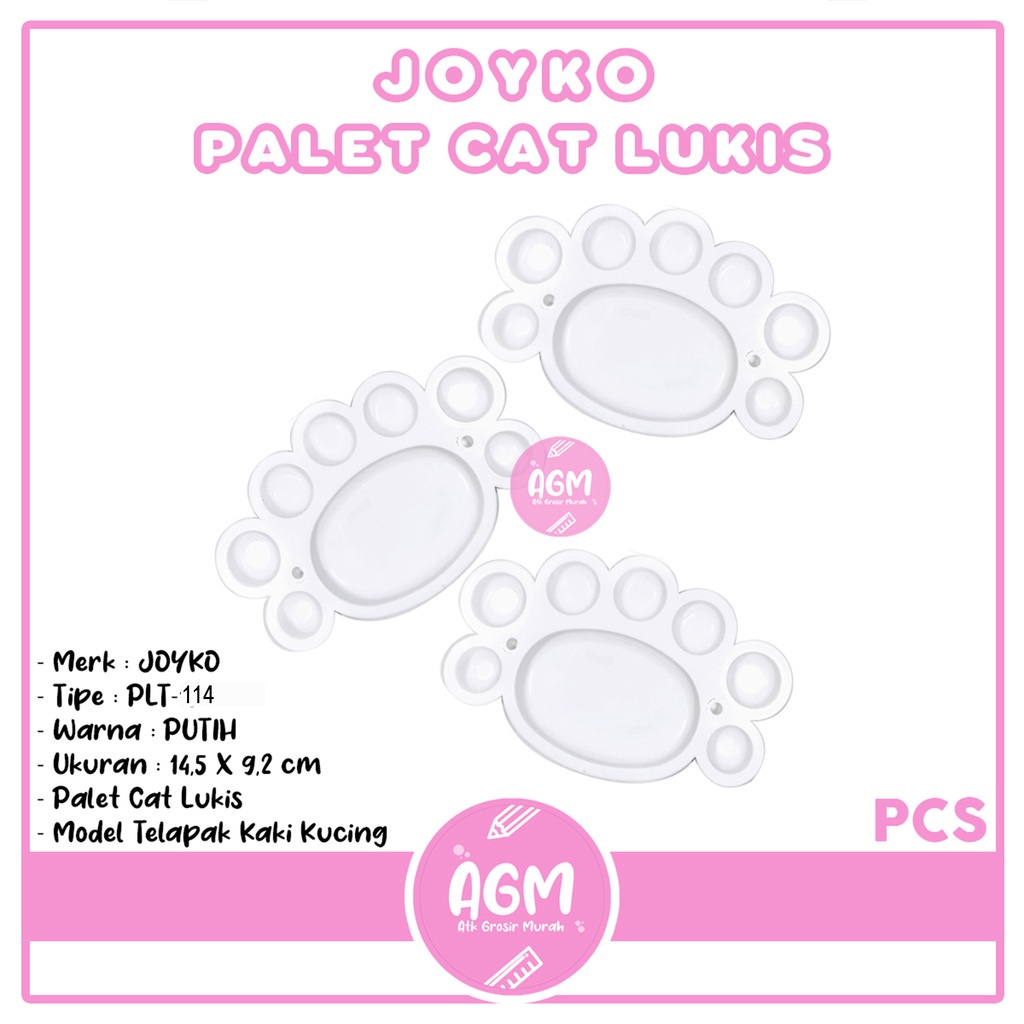 

TEMPAT CAT LUKIS MERK JOYKO TIPE PLT-114 PUTIH [ PER PCS ]