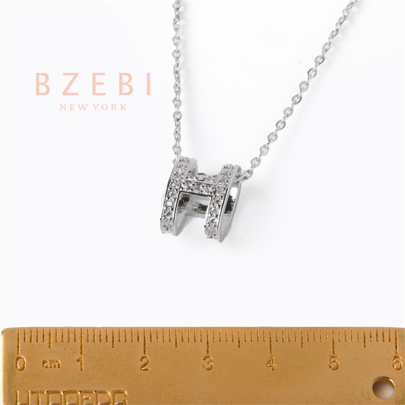 Bzebi Kalung Emas 18k, Kalung Baja Titanium, Kalung Liontin Berlian, Anti Karat, Aksesoris Fashion Wanita Perhiasan Gaya Korea, Hadiah Ulang Tahun Dengan Kotak Eksklusif 1142n