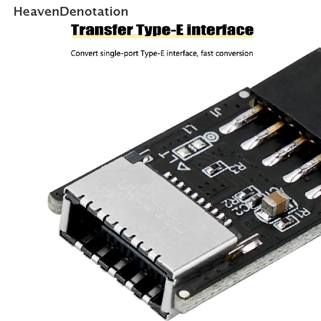 [HeavenDenotation] Header Wanita 9Pin Ke Tipe-E Adapter Motherboard 9-pin Ekstensi Tipe-E Ke Key-A Converter Adapter HDV