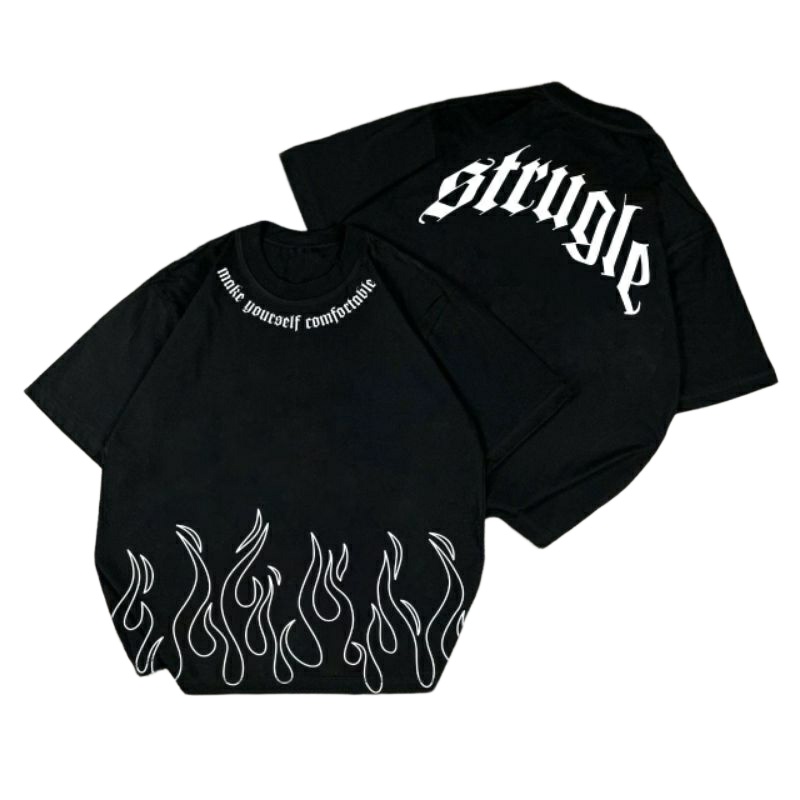 Oversize STRUGLE/ Baju Kaos Oversize / T-Shirt Oversize / Kaos Distro Cowok/Cewek Unisex Motif STRUGLE