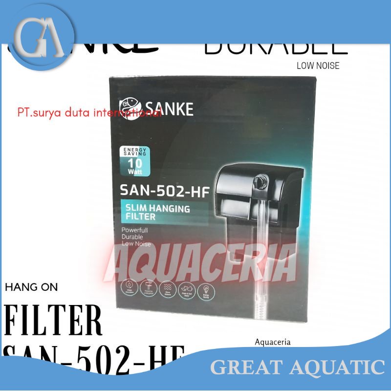 Filter Gantung Aquarium 40 cm to 60 Cm SANKE SAN 502 HF Hang on Filter