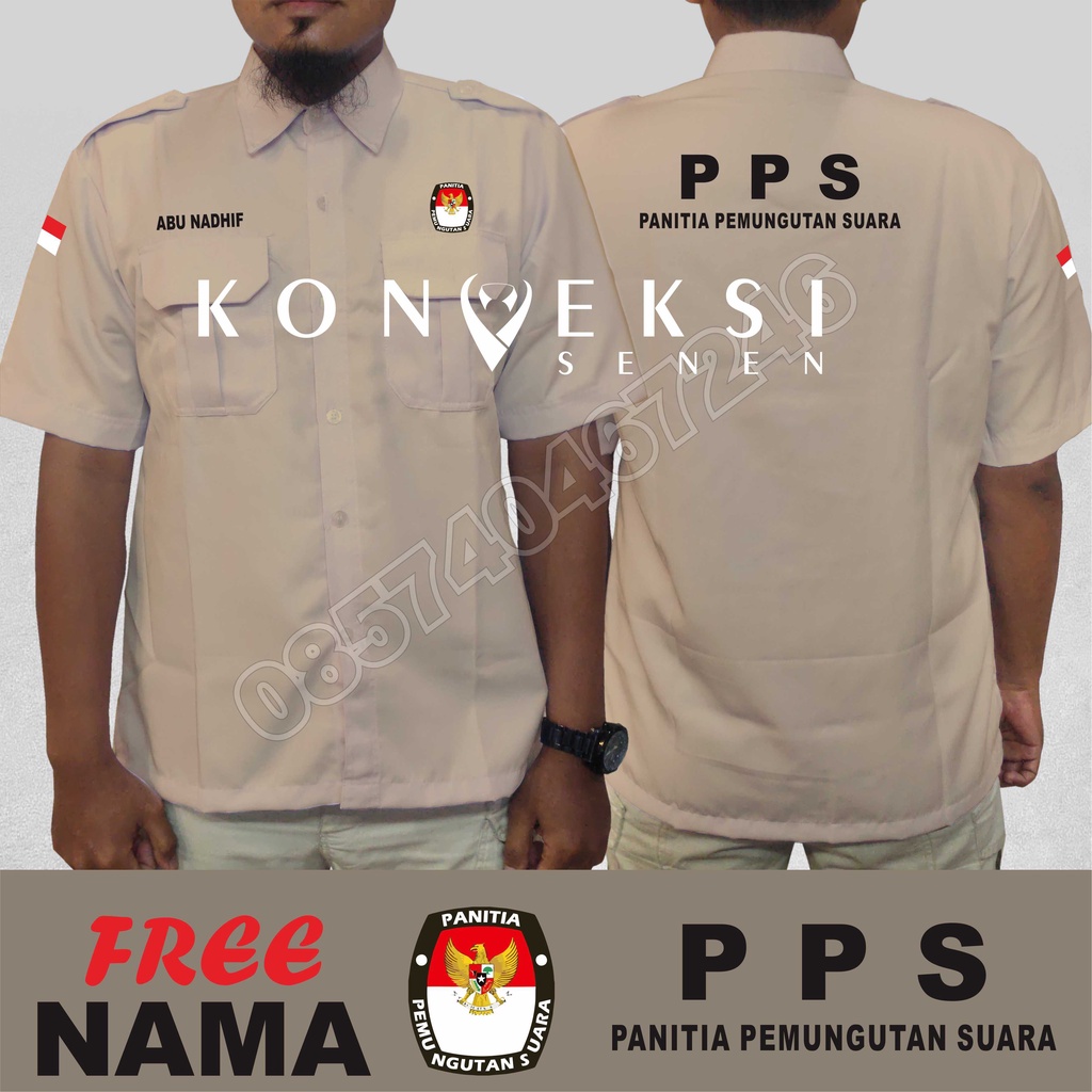 Kemeja PPS baju PPS seragam PPS PENDEK | kemeja panitia pemungutan suara | seragam kerja PPS PENDEK