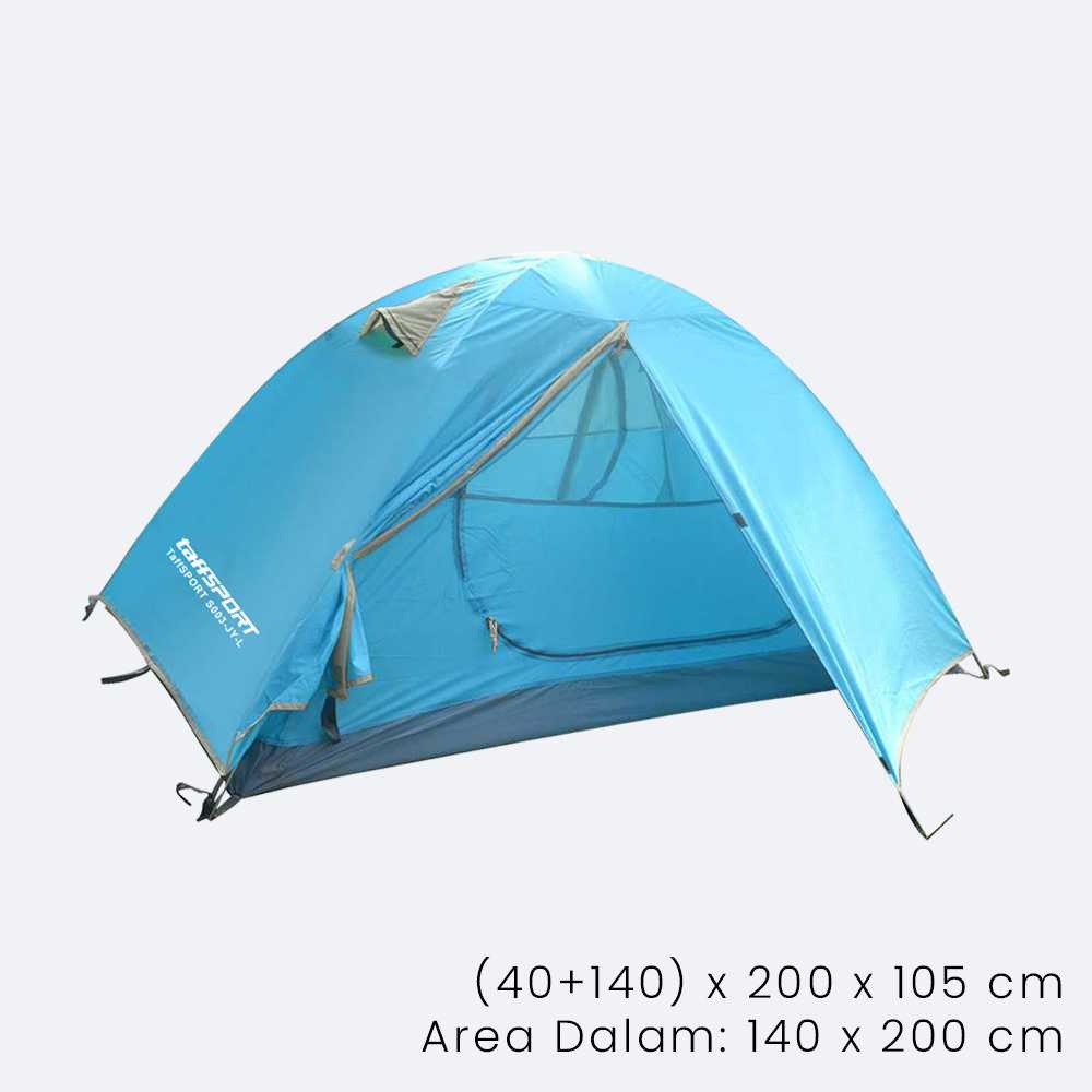 TaffSPORT Tenda Camping Backpacking Outdoor Tent Double Layer 2 Orang - S003-JY-L