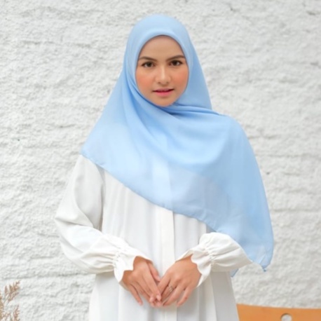 [ COD ] Bella Square 50 Warna Hijab Jilbab Segi Empat Aquamarine Premium