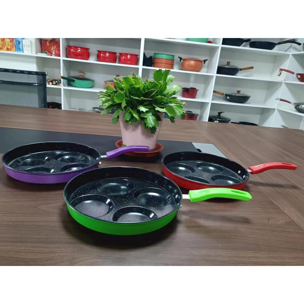 TJ-563 KOCHEN Egg Pan Wajan Penggorengan Telur 4 Lubang