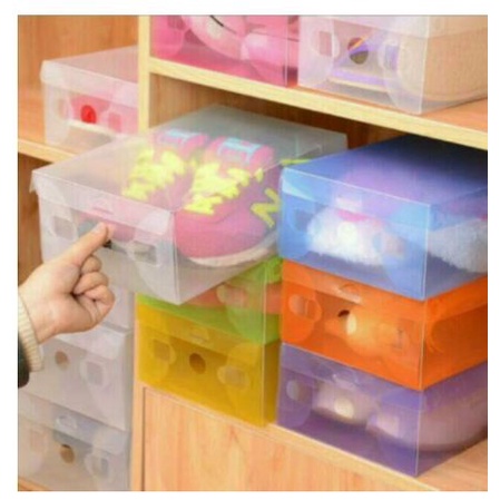 Kotak Sepatu Lipat Serbaguna (BAHAN TEBAL) / Tempat Penyimpanan Sepatu Sandal / Shoes Storage Box U36 / U158