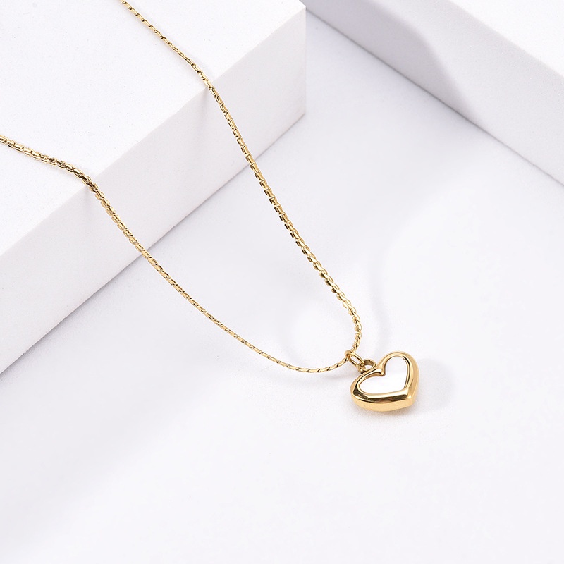 Kalung Rantai Klavikula Pendek Bentuk Hati Untuk Valentine