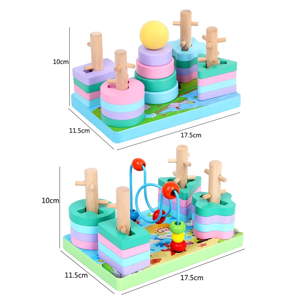 Insert Shape Pastel Matching Game Anak Mainan Balita Pastel Wire Game Wooden Toys Mainan Kayu Sensory Toys Matching Shape Mainan Montessori Anak