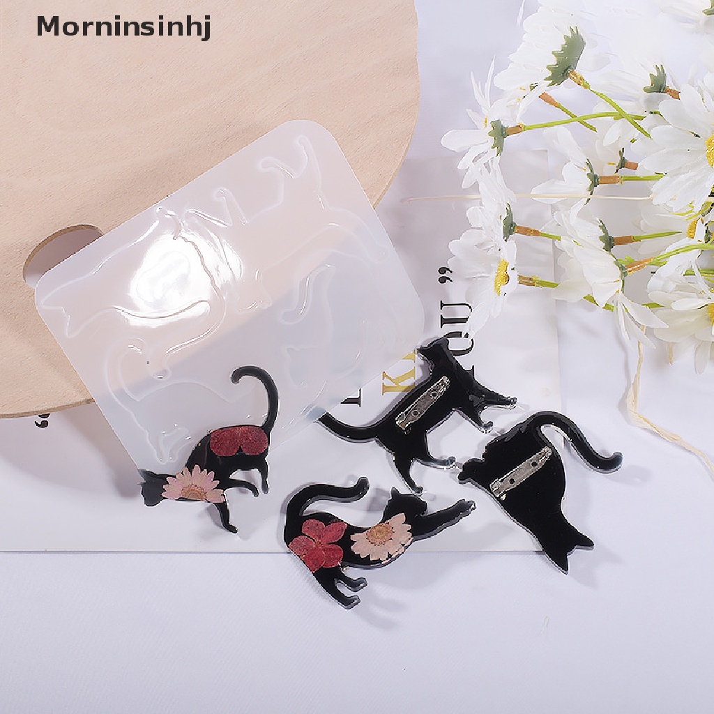 Mornin 3D Kartun Kucing Silikon Bros Cetakan Epoxy Resin Craft Membuat Aksesori Untuk DIY Bentuk Kucing Liontin Perhiasan Gantungan Kunci Alat Perlengkapan Kerajinan id