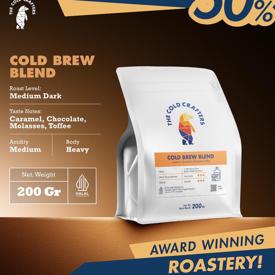 

☉ The Cold Crafters Signature Cold Brew Blend Roasted Coffee Beans 100gr/200gr/1kg ➥