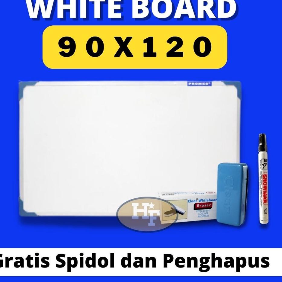 Whiteboard 90 x 120 / Papan Tulis White Board / White Board / Papan Tulis / Papan Tulis White Board 