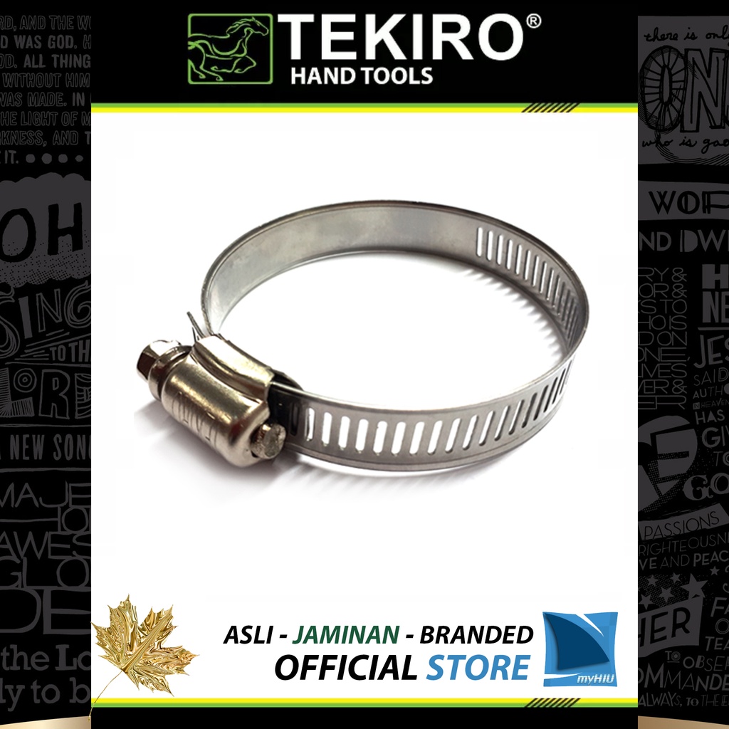 Kleman Selang 1/2&quot;, 5/8&quot;, 3/4&quot;, 7/8&quot;, 1&quot;, 1-1/4&quot; ~ 4&quot; inch Stainless Steel - Hose Clamp TEKIRO