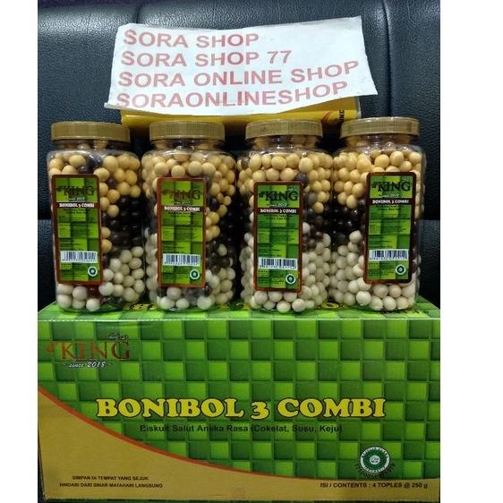 

☪ 1 Dus (4 Toples) Bonibol 3 Combi d' King (Cokelat, Susu, Keju) ♕