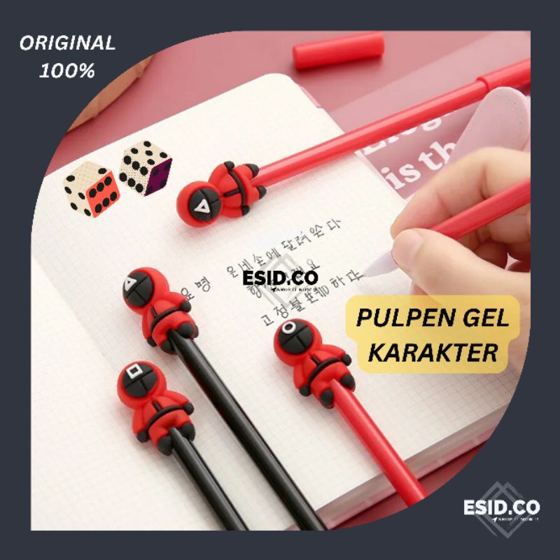 

Pulpen Gel Karakter Motif Squid Game Fine Quality Gel Pen