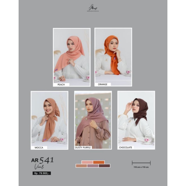 Hijab arrafi ✓ Ar 541 | arrafi 541 | segiempat voal arrafi
