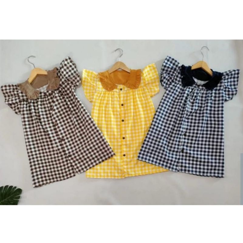 Dress Anak Perempuan Aprilia Ruffle Tee Tutu  1-3 Tahun / Dress Anak Perempuan Import Premium Kids