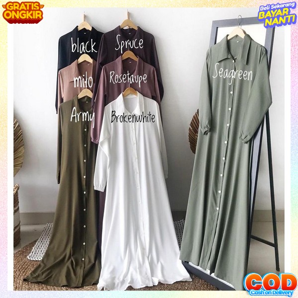 Buju Gam Dress Pakaian Wanita Pakean Dres Simpel Elegan Juba Dris Ukuran S M L Lx Xxl Xxxl Jumbo Bj 