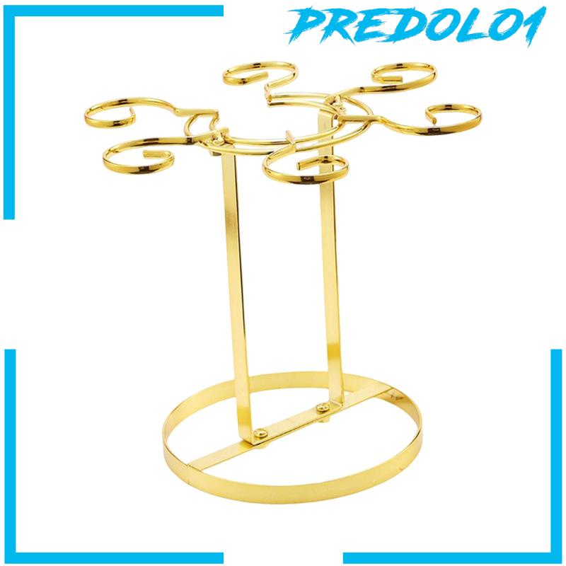 [Predolo1] 1rak Pengering 6kait Tempat Kacamata Bahan Stainless Steel Untuk Bar Rumah