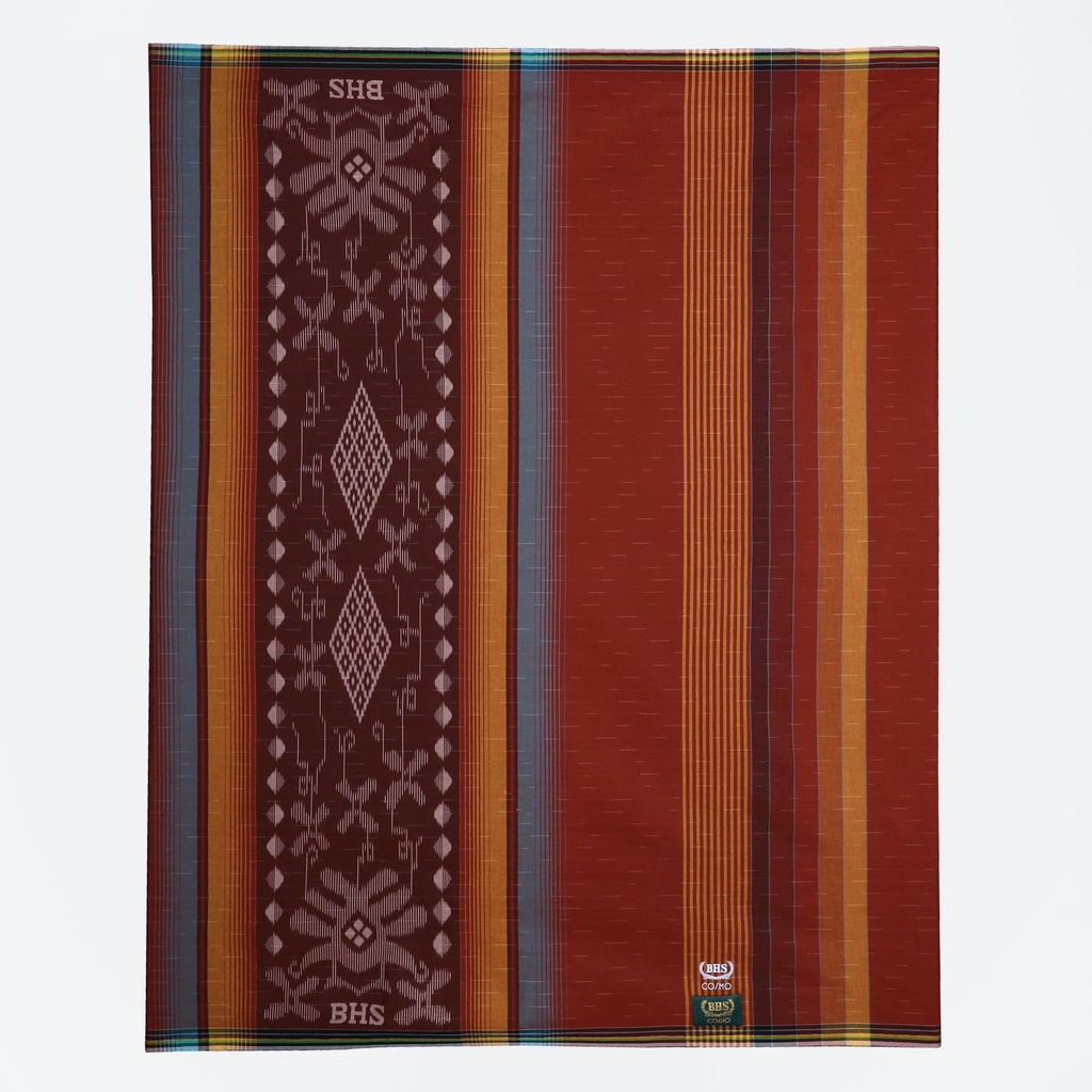Sarung BHS Cosmo Gold Motif PPT Coklat Kuning / BHS COSMO GOLD