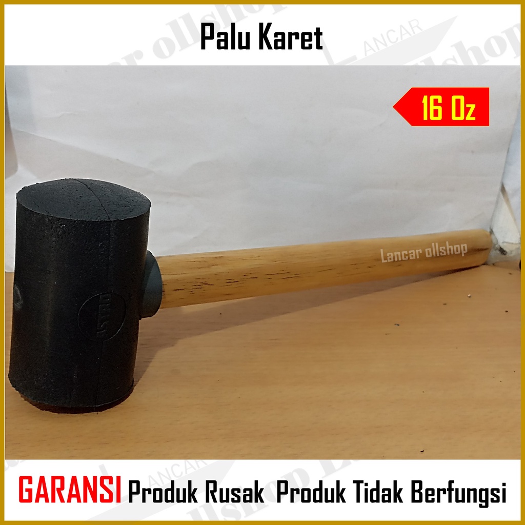 Palu Karet 16 Oz Rubber Hammer Wooden Handle Palu Flooring / Palu Karet Gagang Kayu 16 Oz