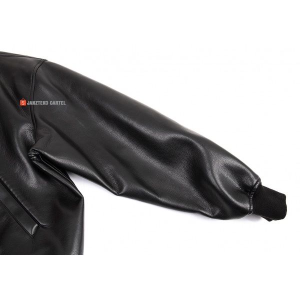 JNK x LODI - Jaket Bomber Crop Top Oversize Wanita Pria Casual Simpel Unisex Bahan Semi Kulit Sintetis Viena Leather Premium Jacket Branded Original Style Korean Mantel Antik Warna Hitam Jumbo Longgar Besar Sweatshrit Polos Vintage Elegan Black Collar New