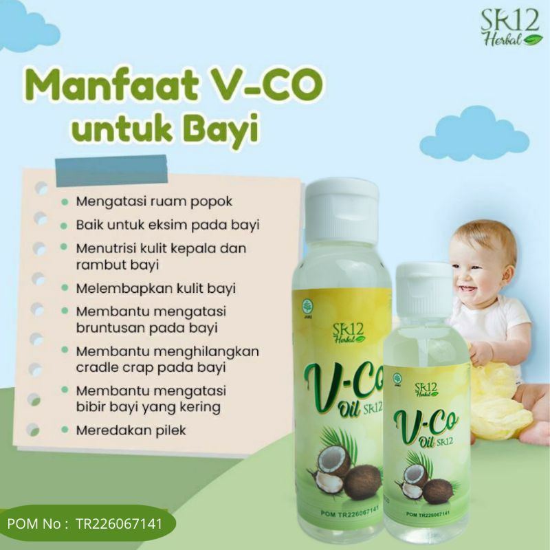 VCO SR12 Untuk Ruam Popok / Minyak Bayi / Biang Keringat / Minyak Kelapa Untuk Bayi / Obat Eksim Bru