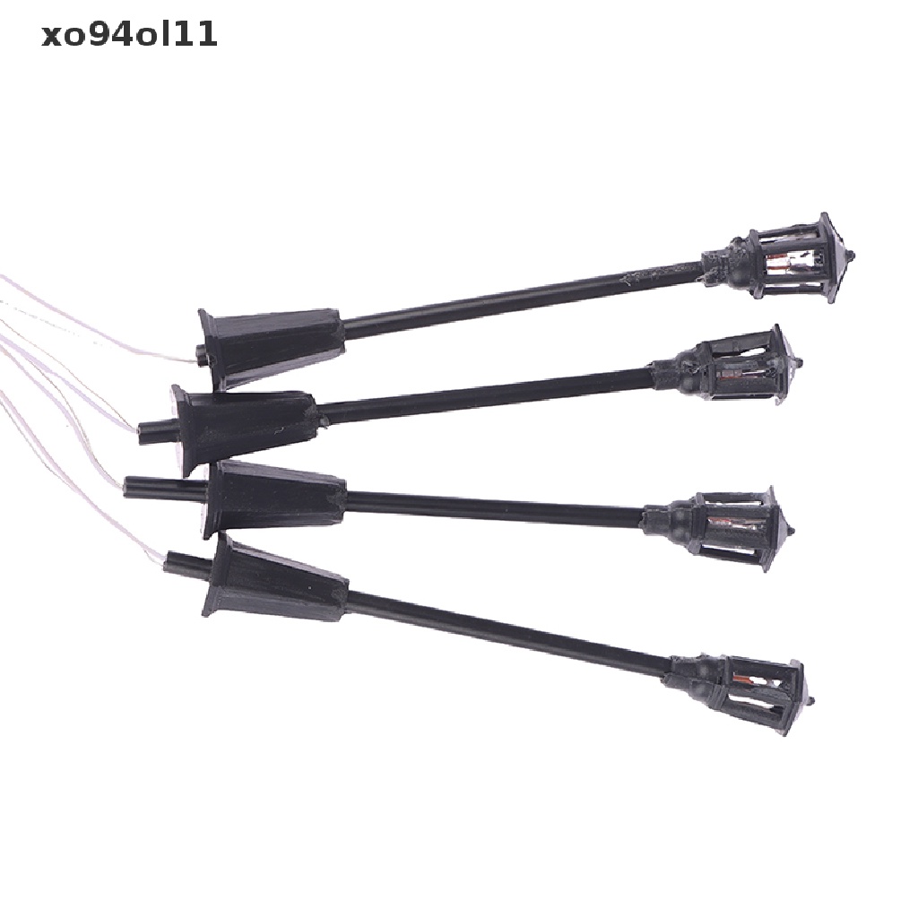 Xo 4pcs Rumah Boneka Miniatur Lampu Jalan Lanskap Rumah Taman Dekorasi Aksesoris OL