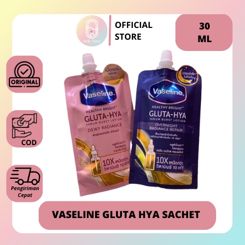 QEILA - VASELINE GLUTA HYA SERUM BURST LOTION 30 ML GLUTA-HYA SACHET ORIGINAL THAILAND | READY STOCK