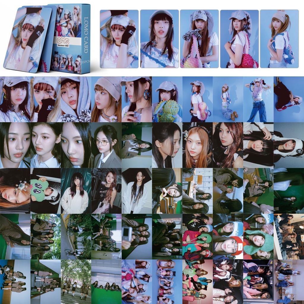 55pcs /box NJ Album Baru Photocards Hyein MINJI DANIELLE Hanni Haerin Lomo Kartu Kpop Postcards