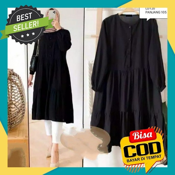 Ciro Long Tunik By Moca Ld 110 Long Tunik Polos Basic Bahan Knit Uniqlo Premium Import Quality Baju 