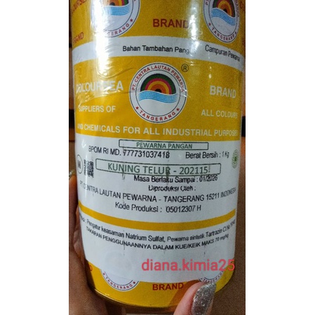 

Pewarna Makanan Bubuk Coloursea (Kuning Telur 202115)