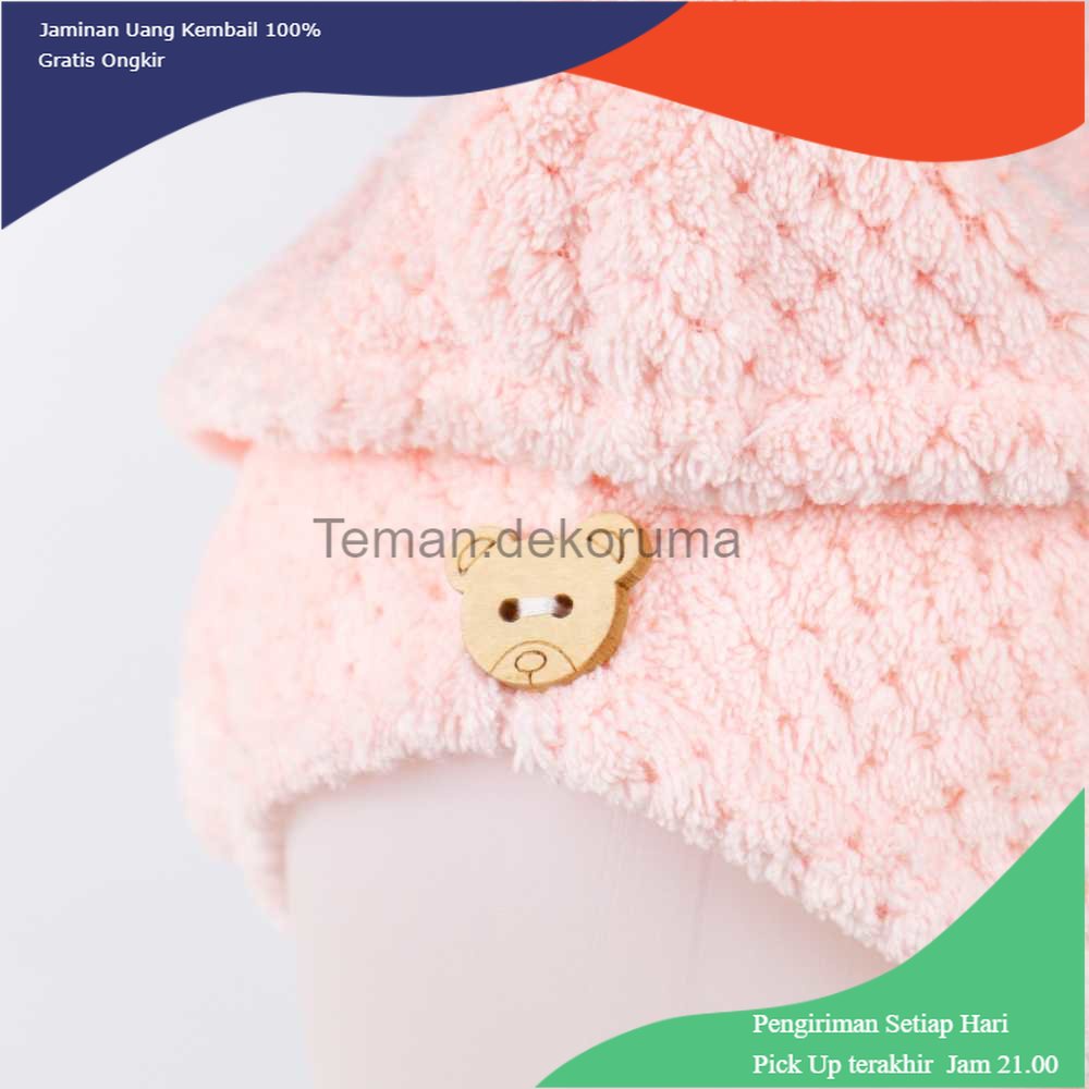 TD-KMN ERDONG Handuk Pengering Rambut Kepala Hair Wrap Drying Towel - FO60