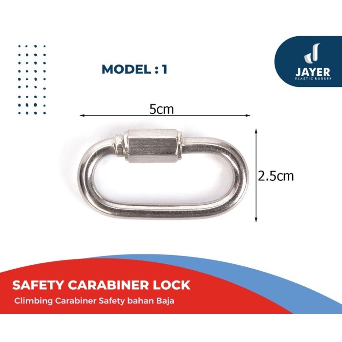 Steel carabiner Climbing Hammock safety Lock 5 cm carabiner Baja