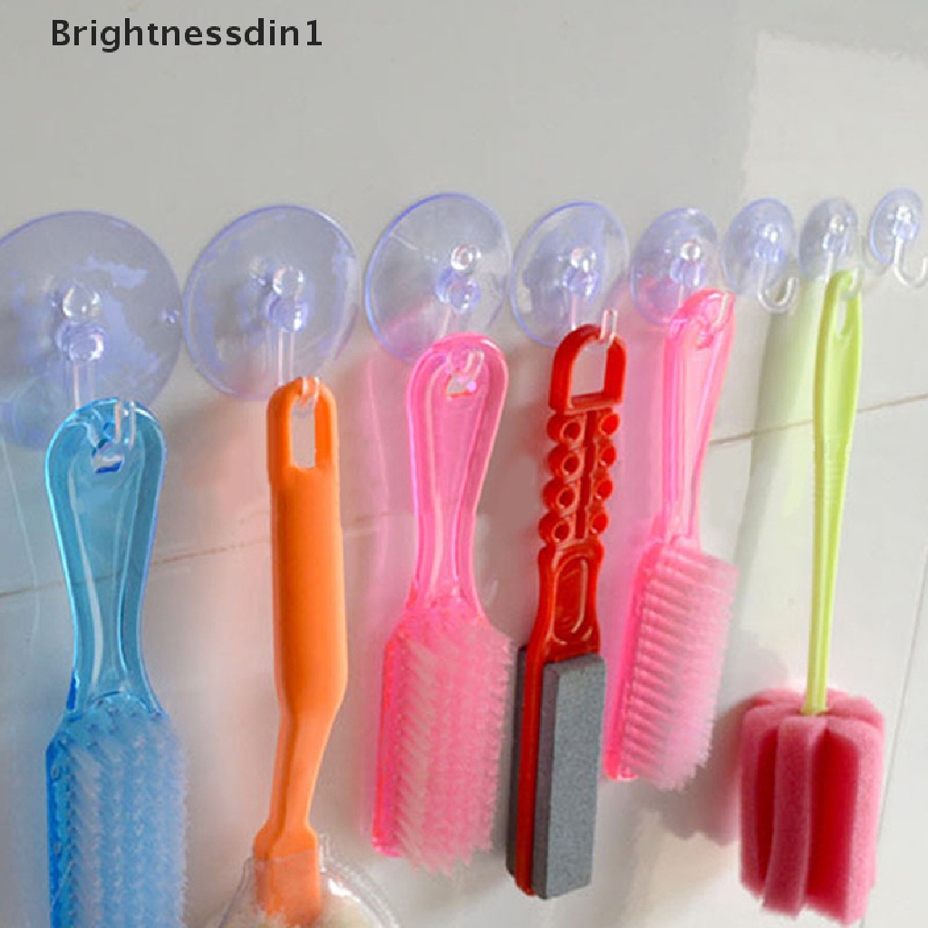 [Brightnessdin1] 10pcs Suction Cups Caps Suckers Kaca Jendela Dinding Hook Gantungan Kait Dapur Butik