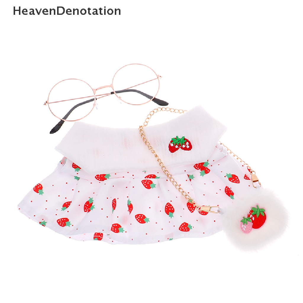 [HeavenDenotation] 1pc Boneka Pakaian Dress Kacamata Tas Untuk Bebek 30cm Plush Dolls Aksesoris HDV