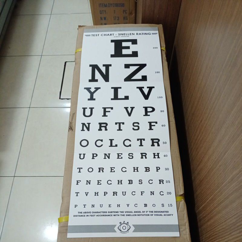 snellen Chart Snellen Ratin Test Chart Snellen Cart Kertas Tes Mata