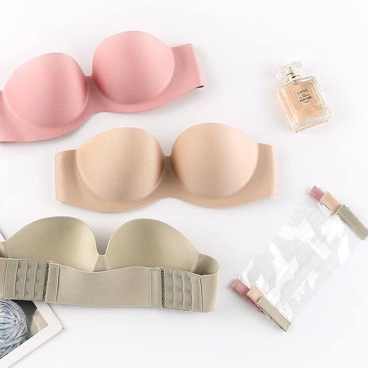 ✿ LIKESUN- bra38 KBra PushUp Double Strapless Invisible Nyaman Bra Tanpa Tali Bra Kait Murah ✮