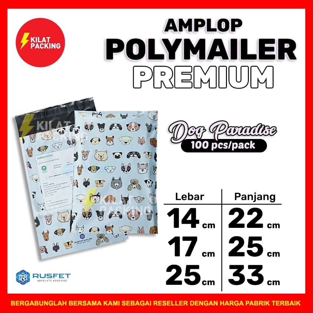 

Amplop plastik polymailer Doggy friends Premium Quality RUSFET PACK
