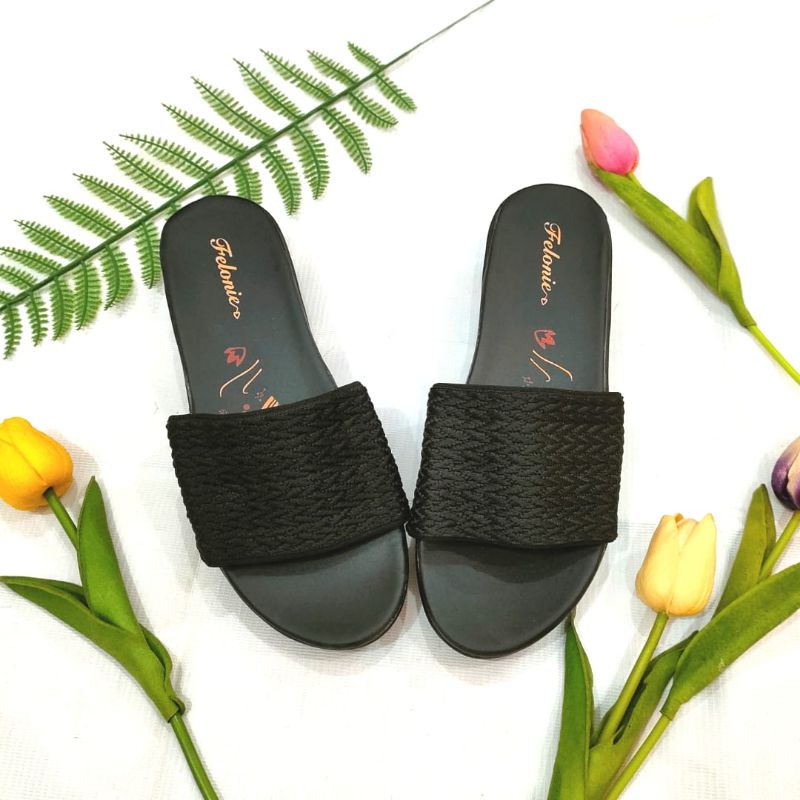 SANDAL WANITA TURKI MURAH TERBARU FELONIE DHT 03 TRENDY KEREN KEKINIAN TINGGI 5 CM