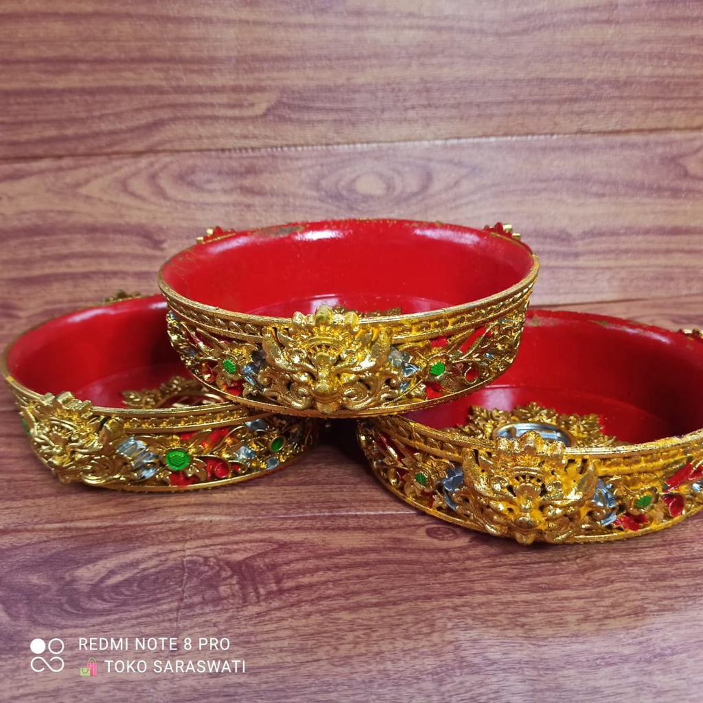 Hiasan Bali Bokor Viber Merah Swastika Asli Bali