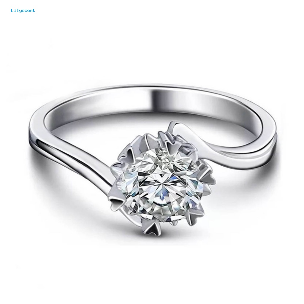 Lilyscent Tahan Aus Jari Band Perhiasan Aksesori Elegan Electroplated Engagement Ring Shiny