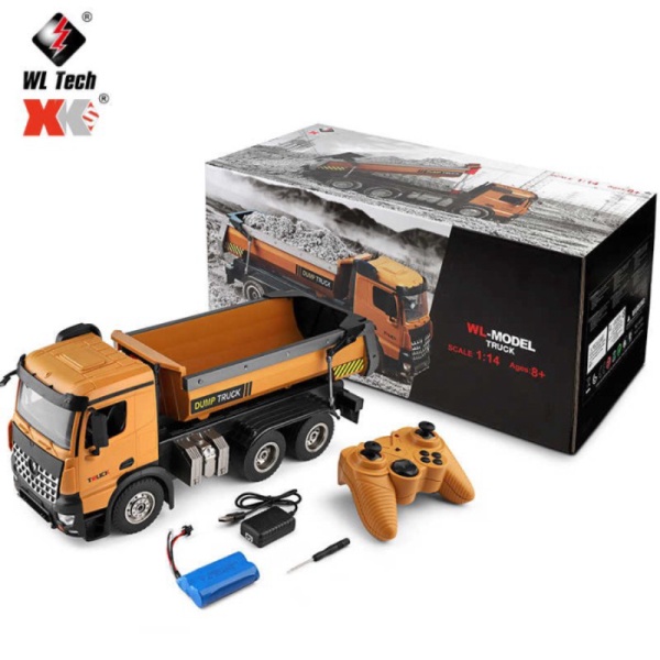 

Unik WL 14600 RC Dump Truck Truk 1/14 2.4Ghz RC Alat Berat Mainan RTR Berkualitas